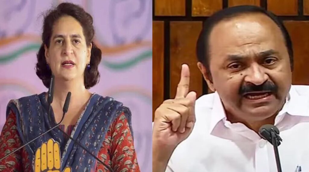 കടുവ അക്രമത്തിൽ കൊല്ലപ്പെട്ട രാധയുടെ വീട്ടിൽ സന്ദർശനം നടത്തി പ്രിയങ്ക ​ഗാന്ധി; കരിങ്കൊടി പ്രതിഷേധവുമായി എൽ.ഡി.എഫ് പ്രവർത്തകരും; സർക്കാരിന്റെ പിടിപ്പുകേടെന്ന് കുറ്റപ്പെടുത്തി വി.ഡി സതീശൻ