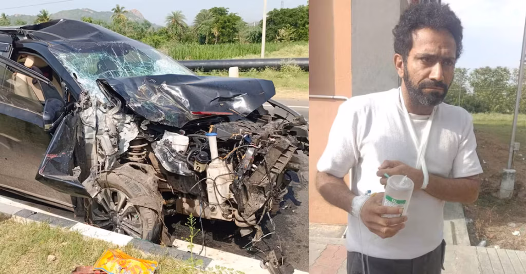 മുന്നിലുണ്ടായിരുന്ന ലോറി പെട്ടെന്നു ട്രാക്ക് മാറി; ലോറിയുടെ പിന്നിൽ ഇടിച്ച് അപകടം; മുൻസീറ്റിലിരുന്ന പിതാവിന്റെ തലയ്ക്ക് ​ഗുരുതര പരിക്കും; അപകടം വിവരിച്ച് ഷൈനിന്റെ സുഹൃത്ത്