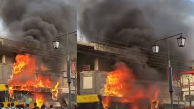 തളിപ്പറമ്പ് ബസ് സ്റ്റാൻഡിൽ വൻതീപിടുത്തം