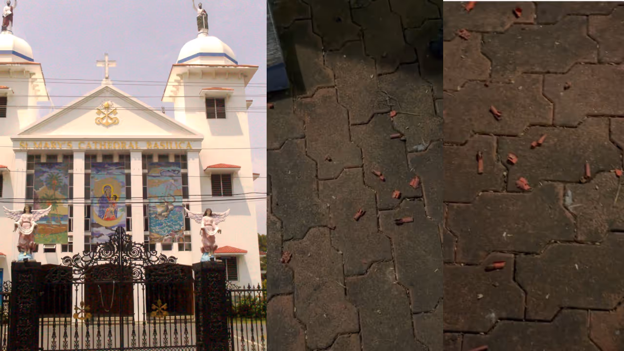 എറണാകുളം ബസിലിക്കയിൽ സ്ത്രീകൾക്ക് നേരെ സ്ഫോടക വസ്തുക്കൾ എറിഞ്ഞു