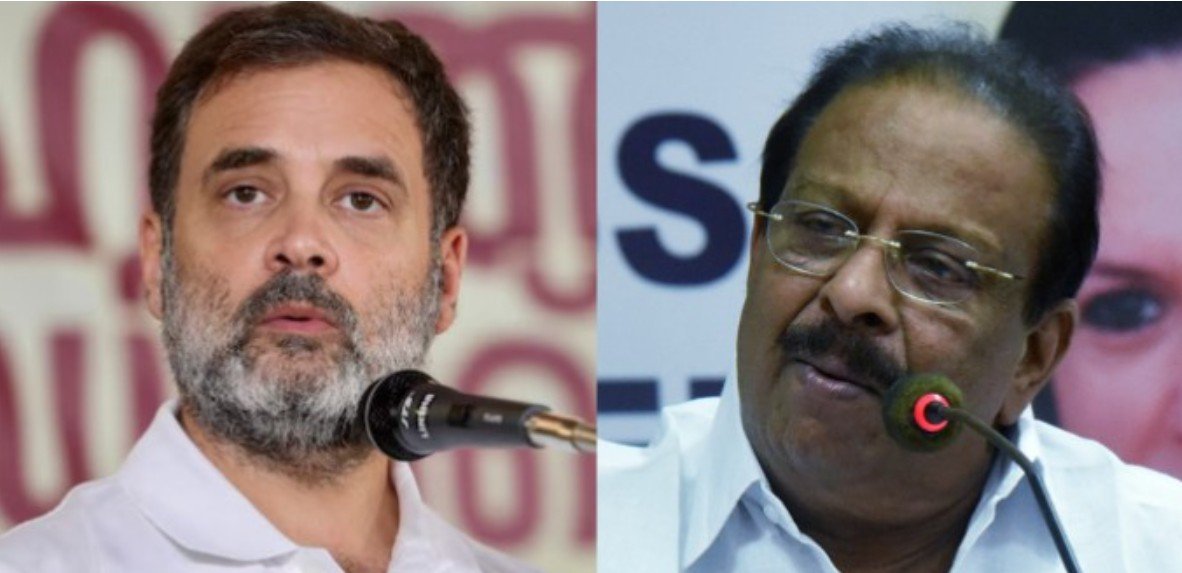 സു​ധാ​ക​ര​നെ വീ​ണ്ടും ഡ​ൽ​ഹി​യി​ലേ​യ്ക്ക് വിളിച്ച് രാഹുൽ ​ഗാന്ധി; അനുനയ നീക്കം തുടങ്ങി