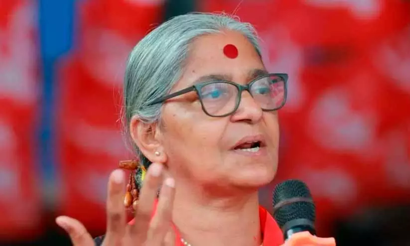 സി.ജെ.പി പ്രതിഷേധത്തിനിടെ സി.പി.ഐ നേതാവ് ആനി രാജയെ കൈയേറ്റം ചെയ്തു; നാലുപേർ അറസ്റ്റിൽ