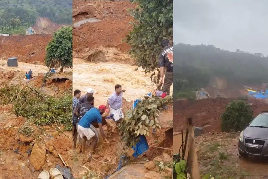 വയനാട് മേപ്പാടിയിൽ തുരങ്കപാത നിർമ്മാണ മേഖലയിൽ മണ്ണിടിച്ചിൽ ;  തൊഴിലാളികൾ കുടുങ്ങിയതായി റിപ്പോർട്ട്; രക്ഷാപ്രവർത്തനം തുടരുന്നു