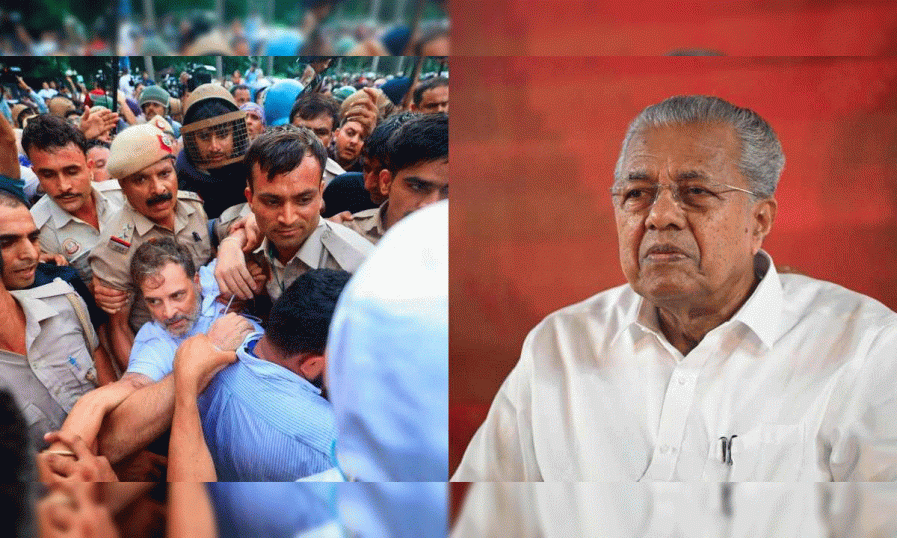 രാഹുൽ ഗാന്ധിയുടെ അറസ്റ്റിൽ പ്രതിഷേധം; കേന്ദ്രത്തിനെതിരെ പിണറായി വിജയൻ