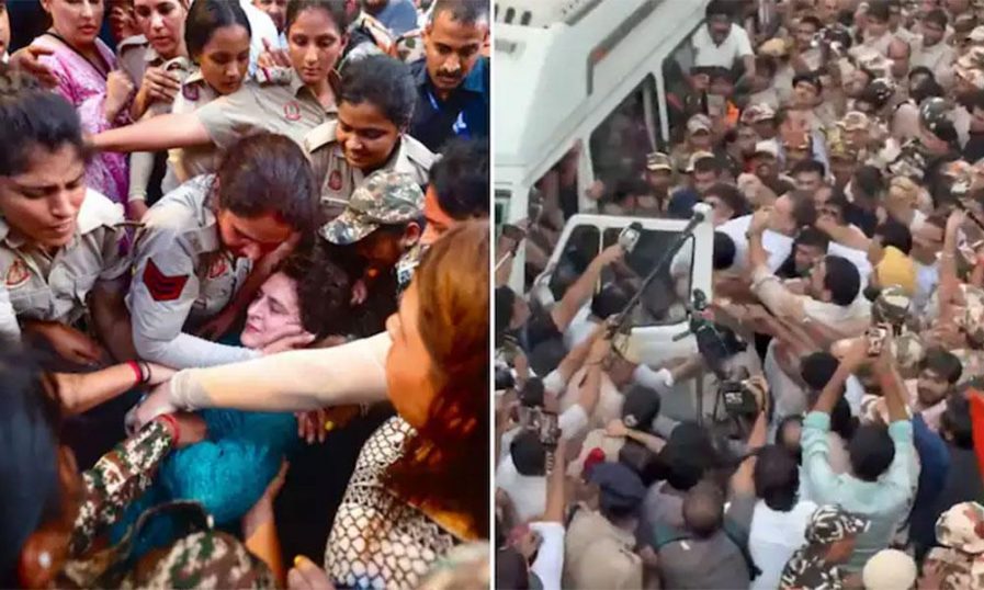 ഡൽഹിയിൽ പ്രതിപക്ഷ മാർച്ചിൽ സംഘർഷം; രാഹുൽ ഗാന്ധിയും പ്രിയങ്കയും കസ്റ്റഡിയിൽ